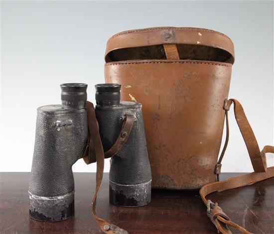 A pair of WWII REL 7 x 50 binoculars,